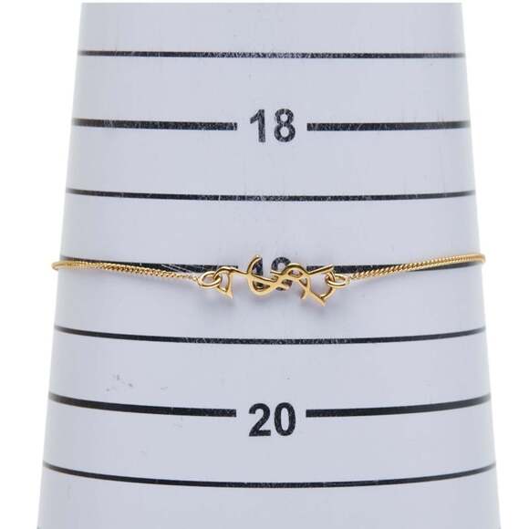 Saint Laurent YSL logo bracelet, gold plated, women's, SAINT LAURENT - Picture 5 of 6